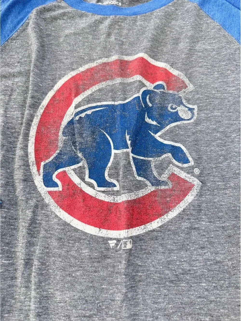 Chicago Cubs Raglan 3/4 Sleeve T-Shirt - Picture 2 of 6